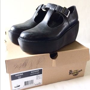 Dr Martens black platform maryjanes sz 9